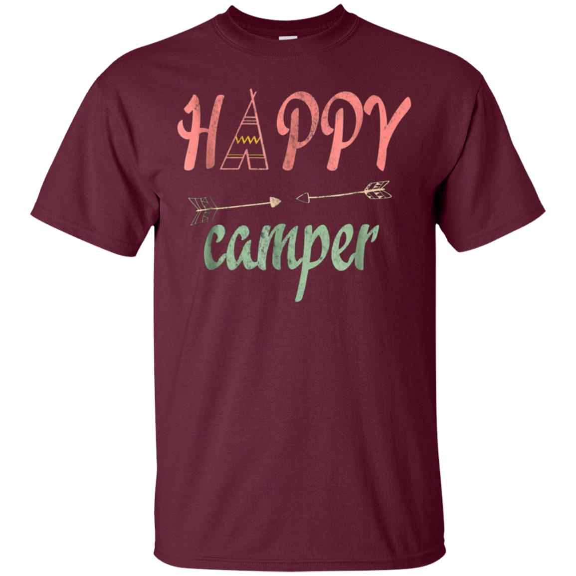 Arrow Happy Camper TShirt - Funny Camping Shirt