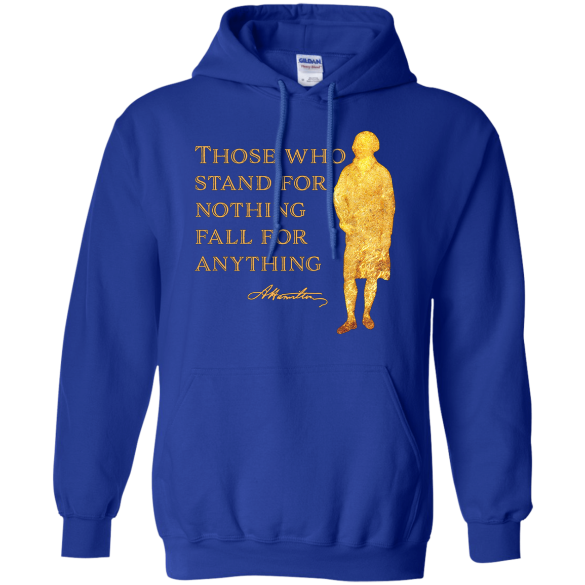 Alexander Hamilton Quote Shirt Gold Silhouette T-Shirt