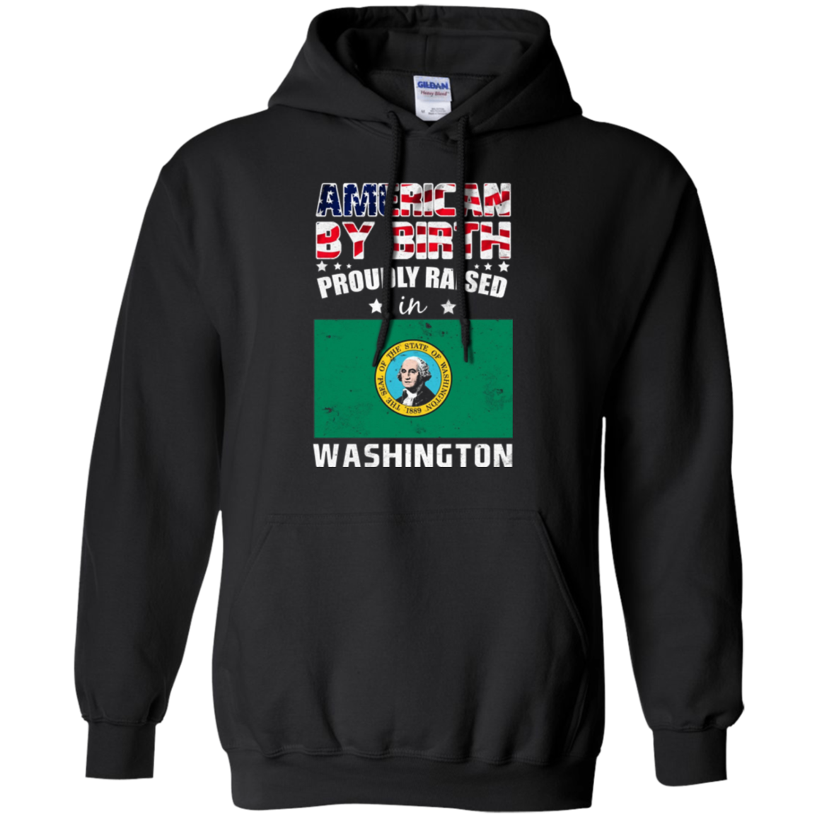 American By Birth Proudly Raised In Washington Flag Shirt