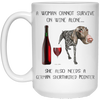 Image of Woman Cannot Survive on Wine Alone needs A German Shorthaire
