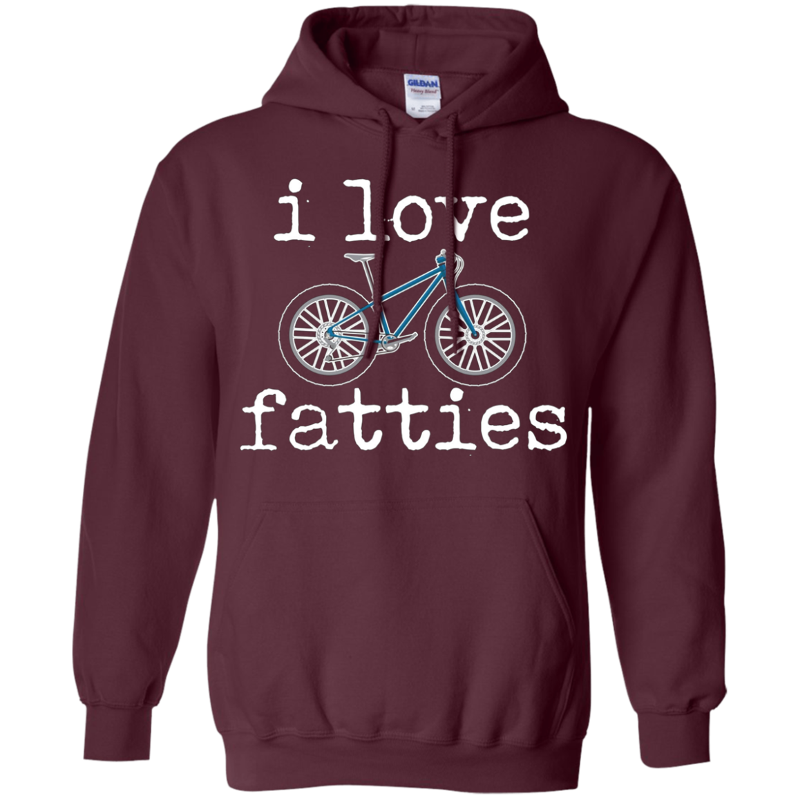 "I Love Fatties" Fat Tire Mountain Style Bikes T-Shirt