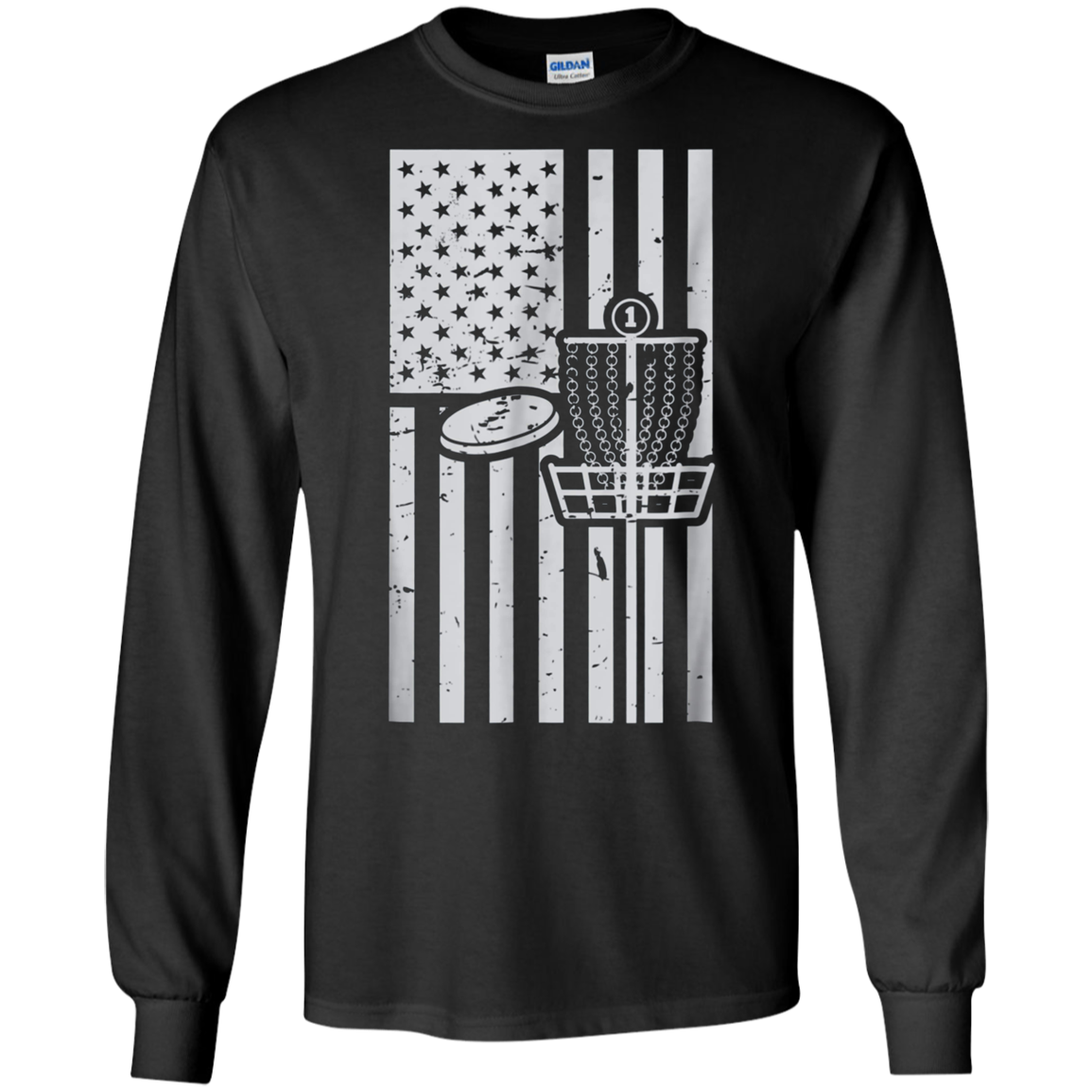 American Flag USA Disc Golf Sports Game Funny T Shirt Gift