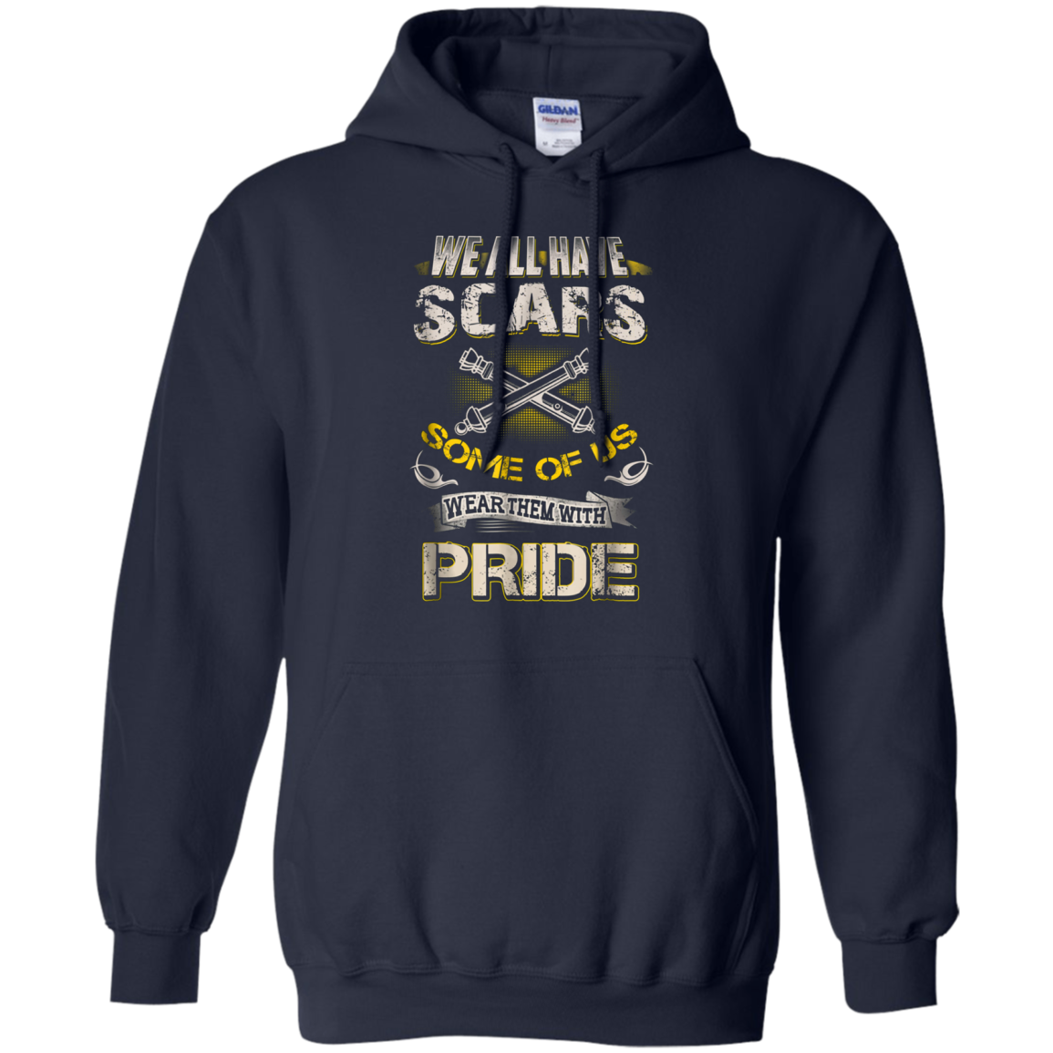 Artilleryman T-shirt, We All Have Scars Wear Them With Pride