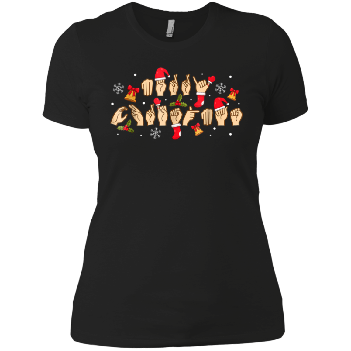 American Sign Language Christmas T-shirt For Deaf