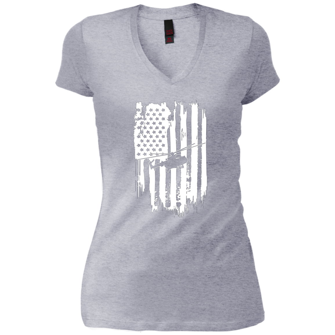 American Flag T-Shirt For Helicopter Pilot Or Fan Patriotic