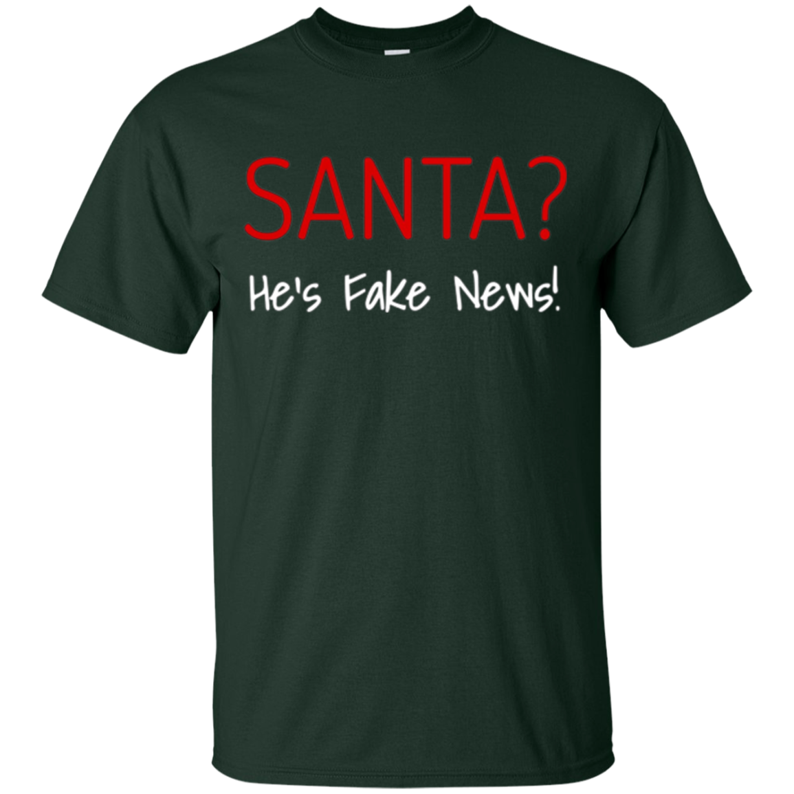Santa Fake News T-Shirt Trump Joke Funny Christmas Gift