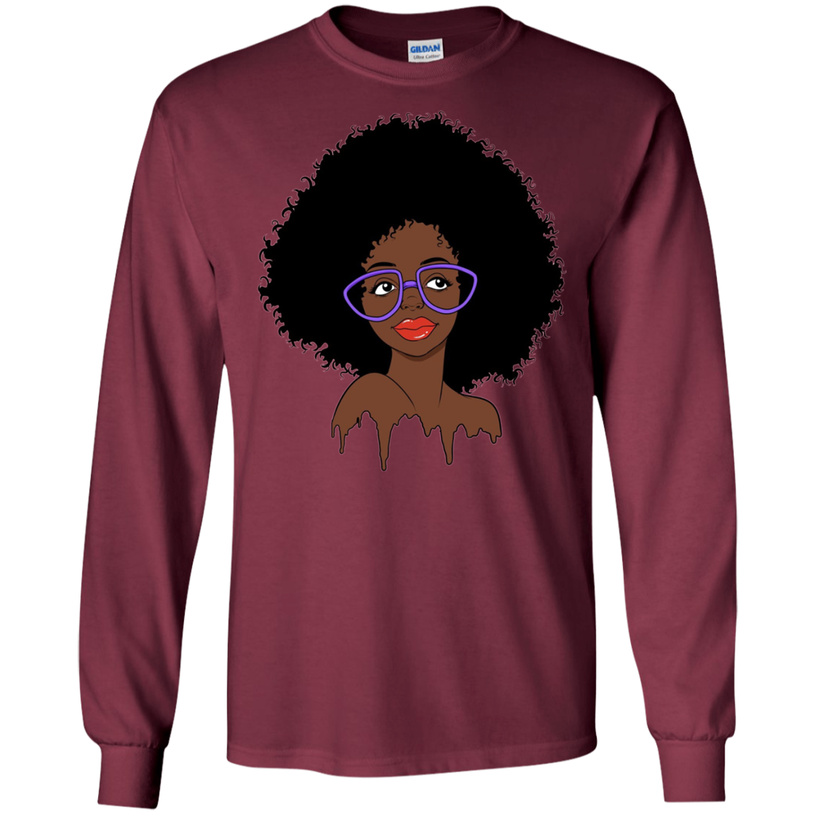 Afro Art Natural Hair T-Shirt for Black Women