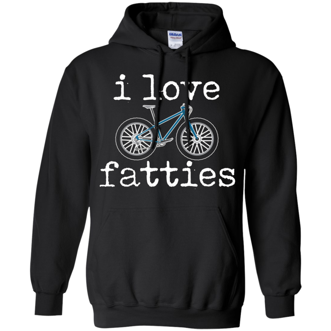 "I Love Fatties" Fat Tire Mountain Style Bikes T-Shirt