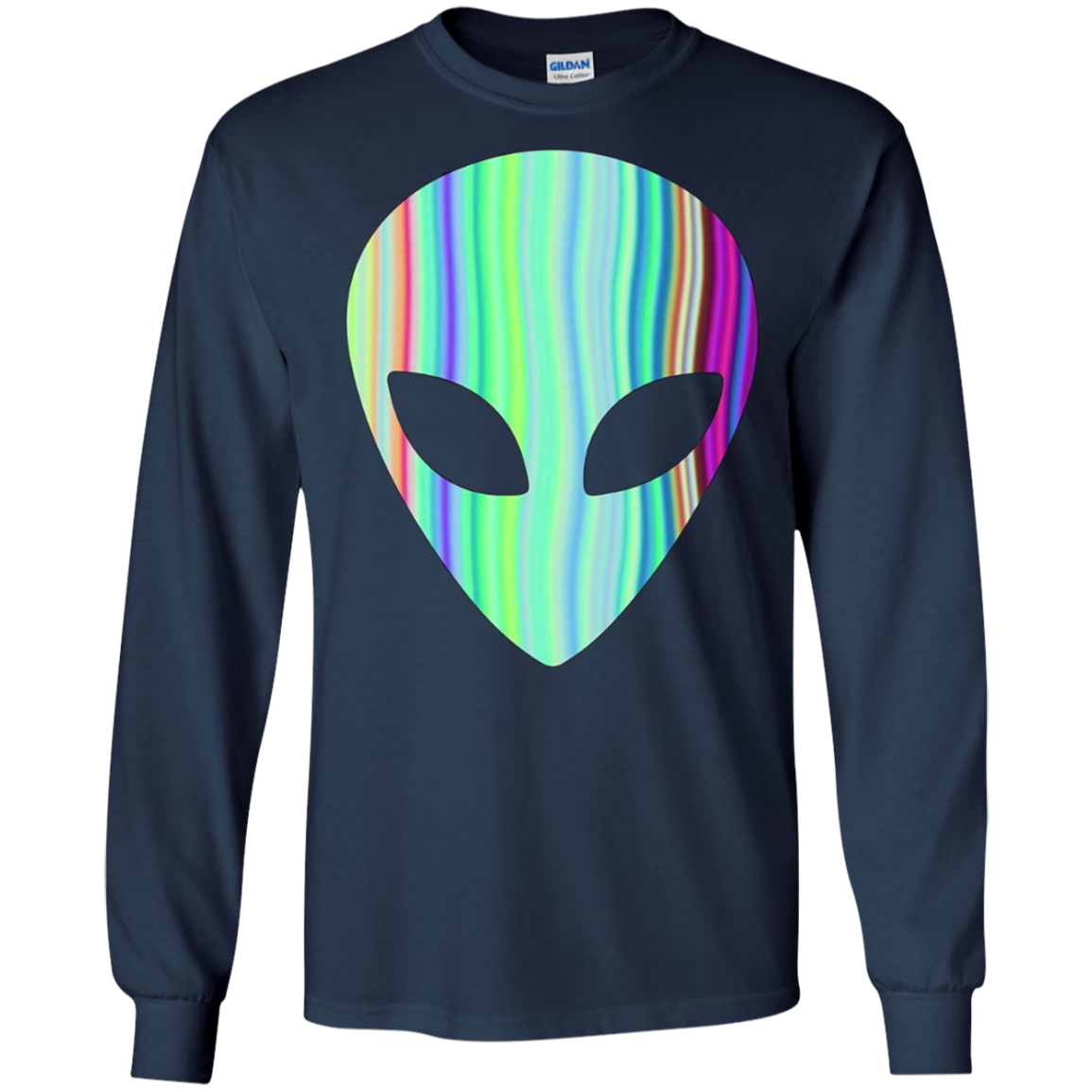 Alien Head - Holographic Cute UFO Tshirt Tee