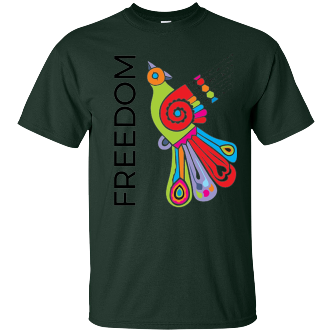 "Freedom" Bright Colorful Bird Diversity Unity T-Shirt