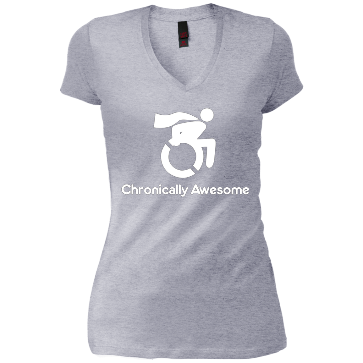 Chronically Awesome Wheelchair Superhero Funny Tee Shirt