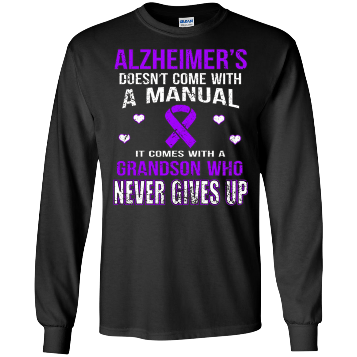 ALZHEIMER'S comes with a grandson who never gives up t shirt