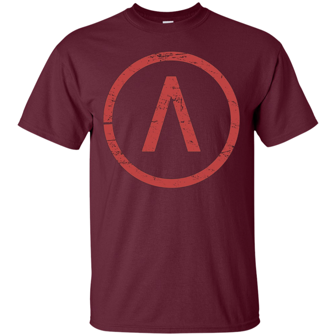 Ancient Greece Spartan Lambda Distressed T-Shirt