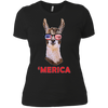 Image of 'Merica Llama Patriotic USA July 4 Sunglasses Funny T-Shirt