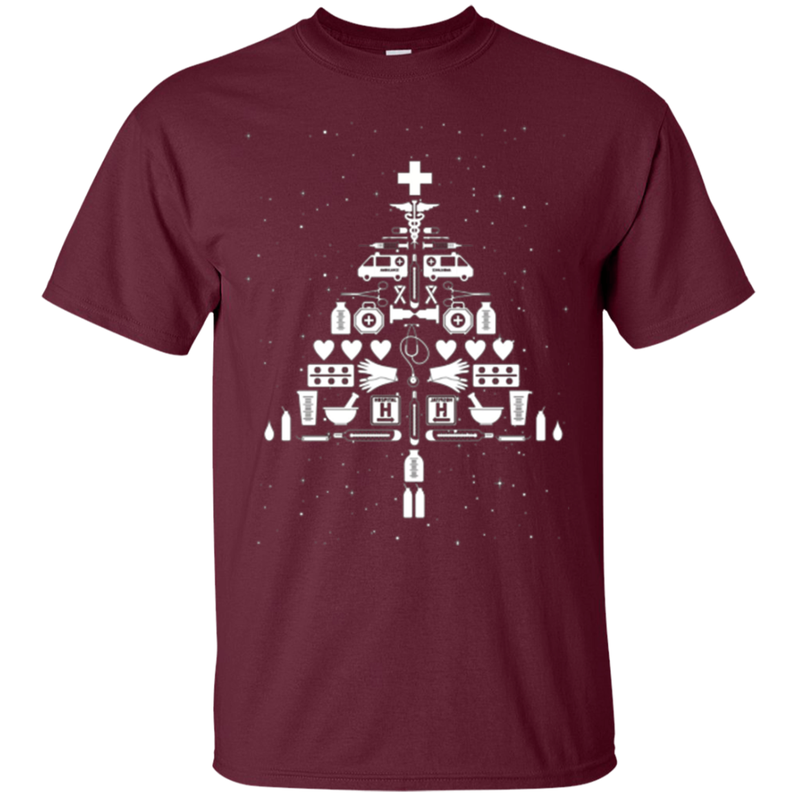 Christmas Tree Stethoscope Nurse T-shirt