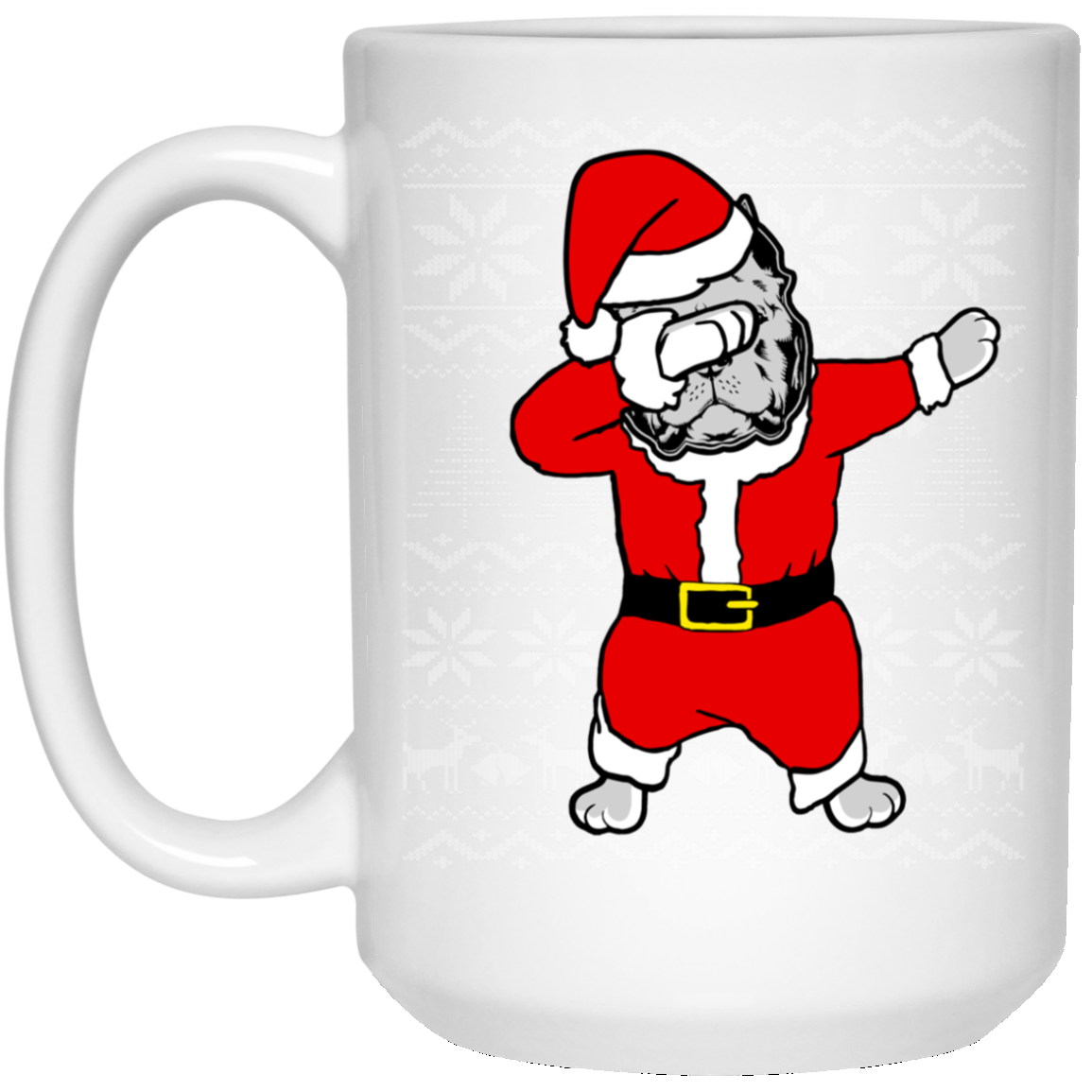 American Bully Dabbing Santa Claus Xmas