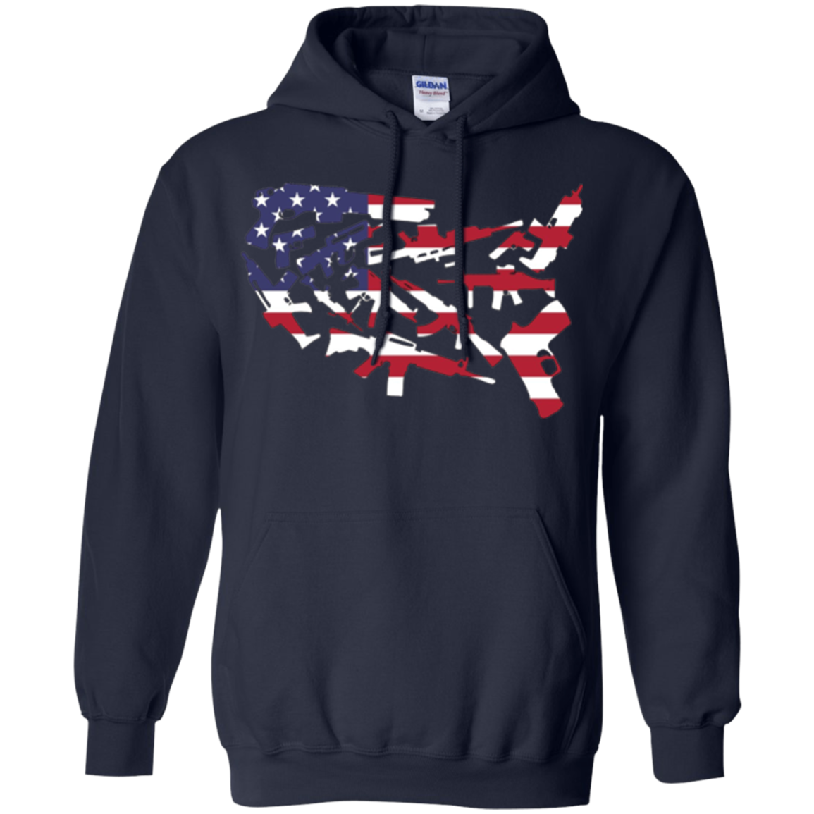 American Gun Shirt: United States Flag Pattern