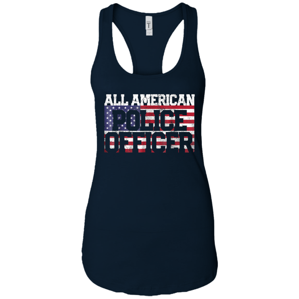 4th of July TShirt All American Police Officer Father's Day