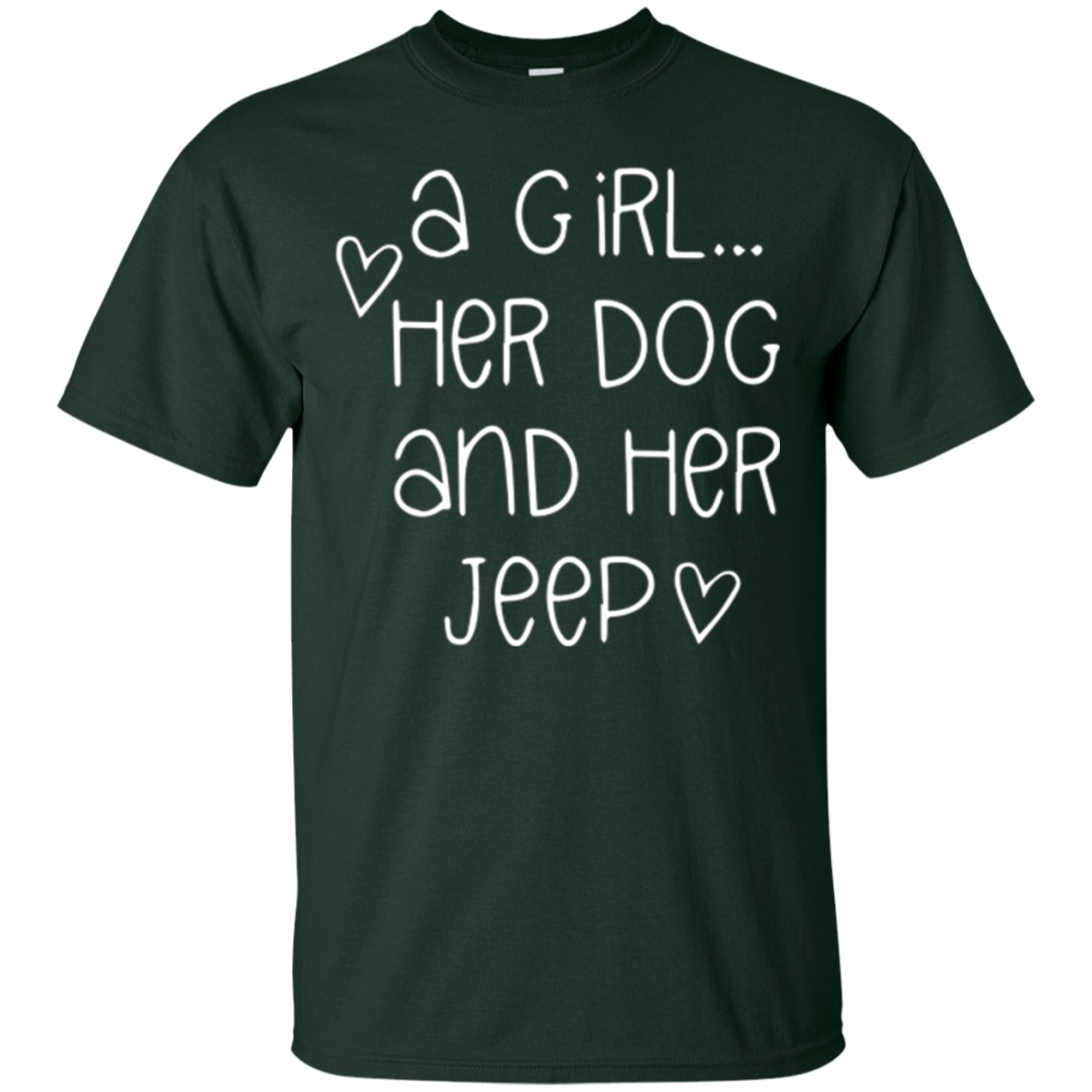 A Girl...Her Dog And Her Jeep T shirt