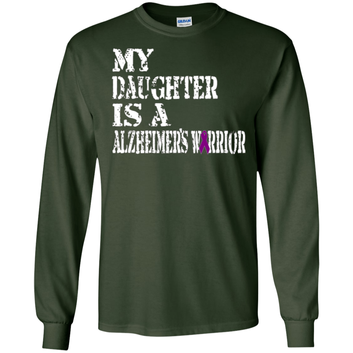 Alzheimer's Awareness Shirt For Daughters Purple Ribbon Tee