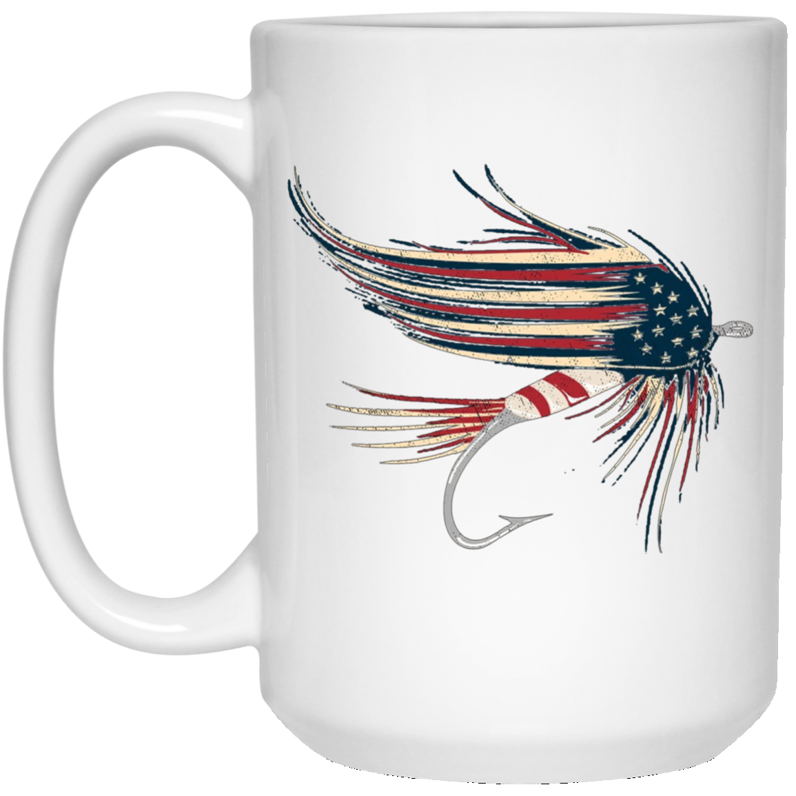 American Flag Salmon Fly T-Shirt