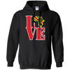 Image of African black power map raised fist I love Africa t-shirt
