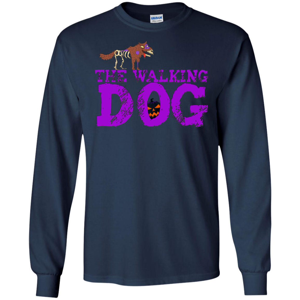 Funny Halloween Zombie Dog long-sleeved T-Shirt