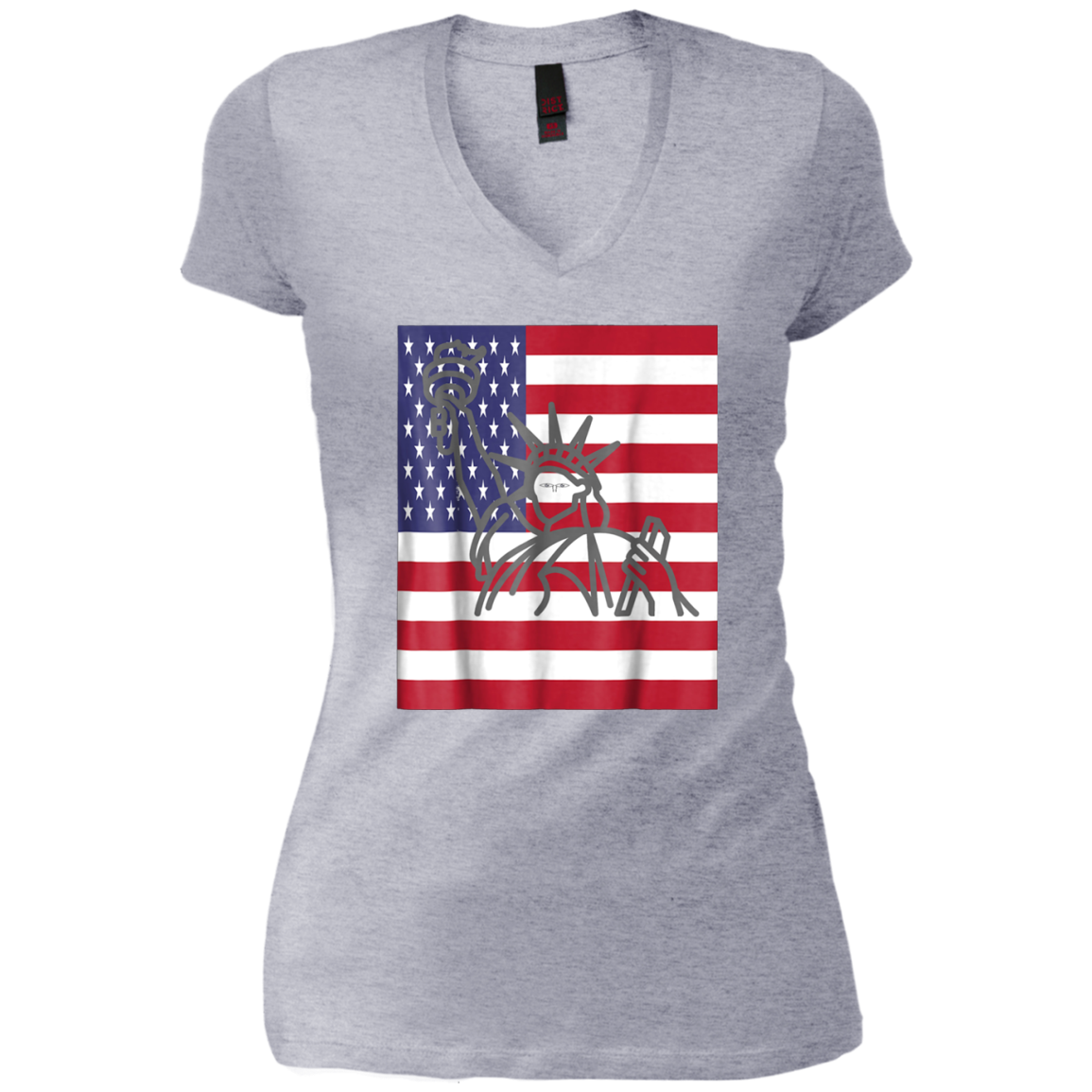 American Flag With Statue of Liberty