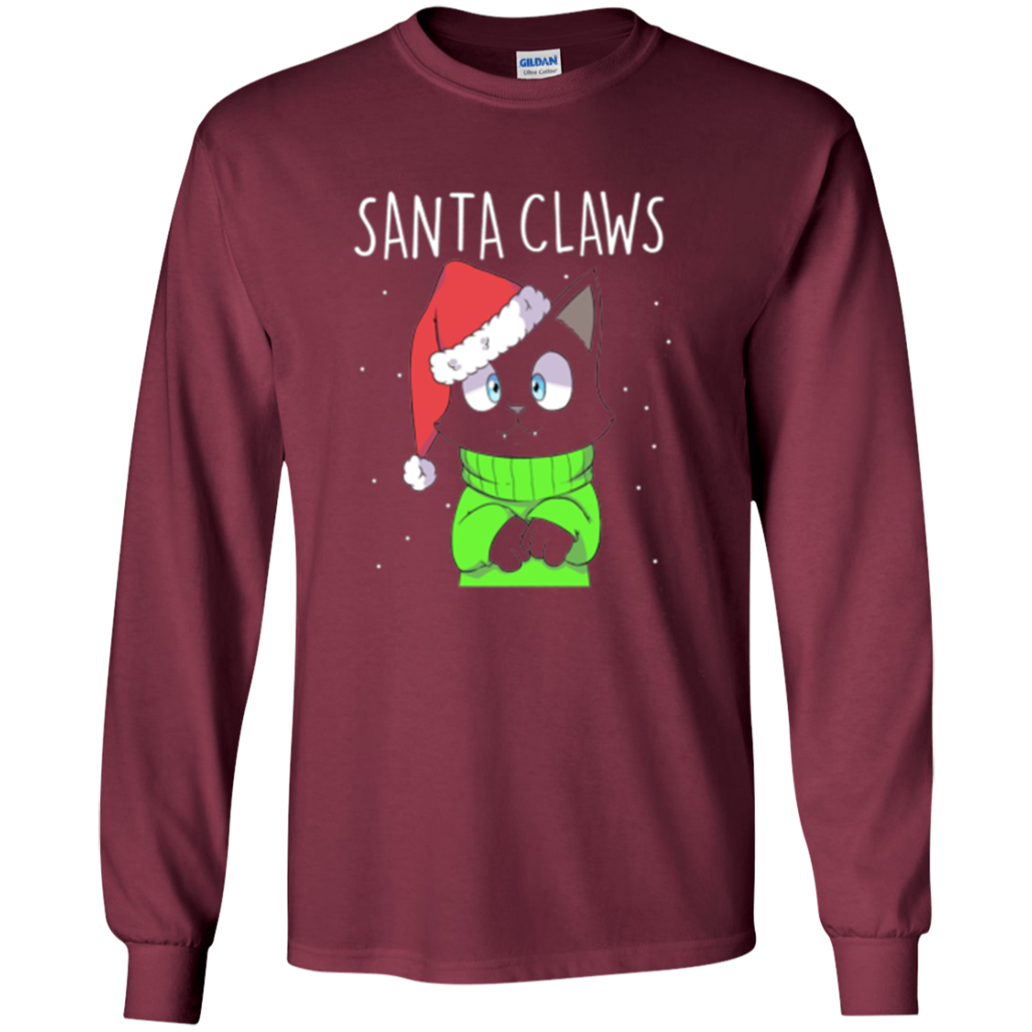 Santa Claws Cat Lovers Long Sleeve Shirt