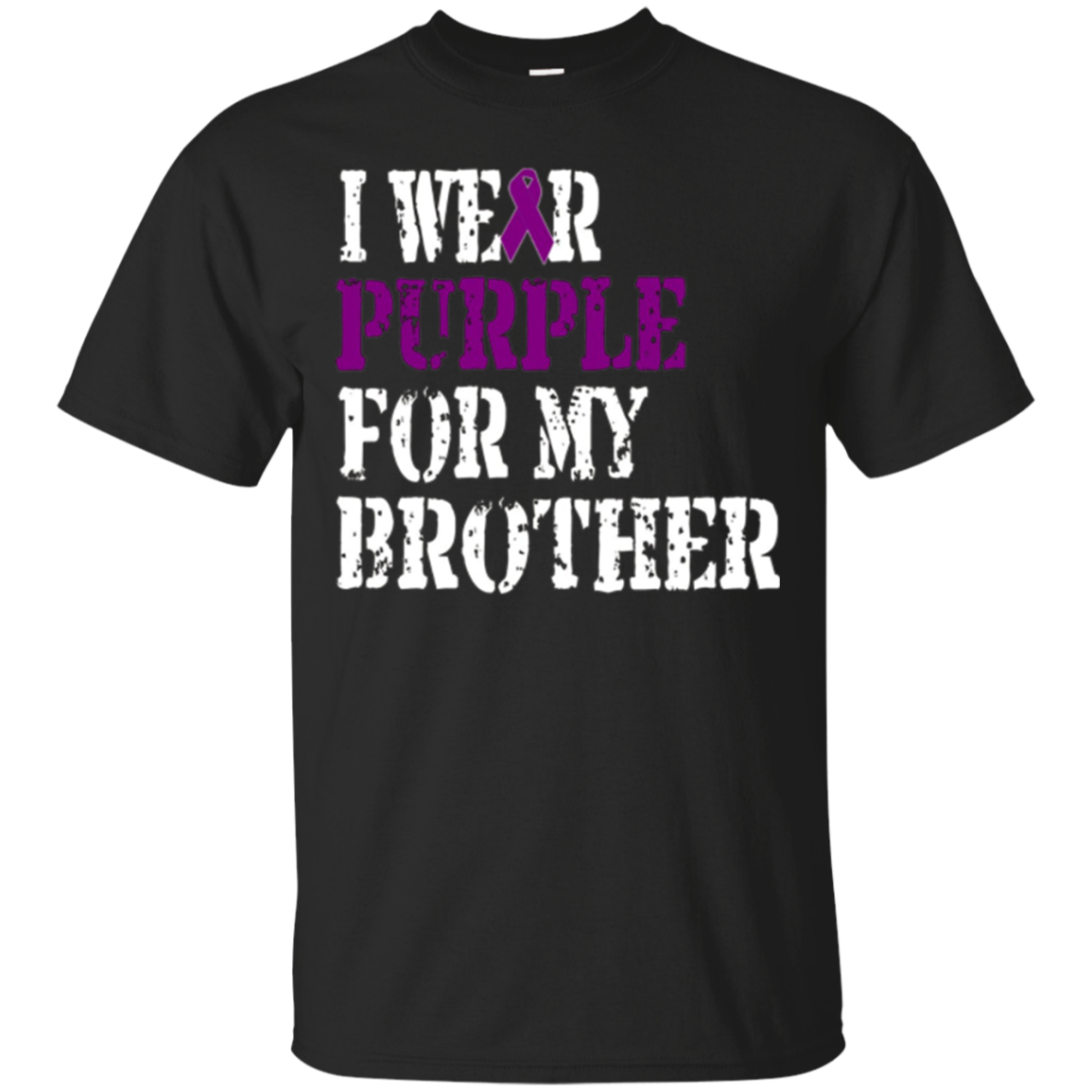 Alzheimer's Awareness T-shirt I Wear Purple For My Brother