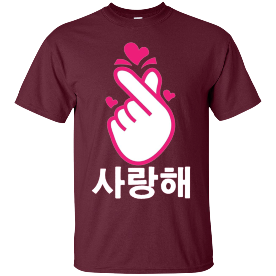 Saranghae Korean Finger Heart K-Pop K-Drama Love T-Shirt