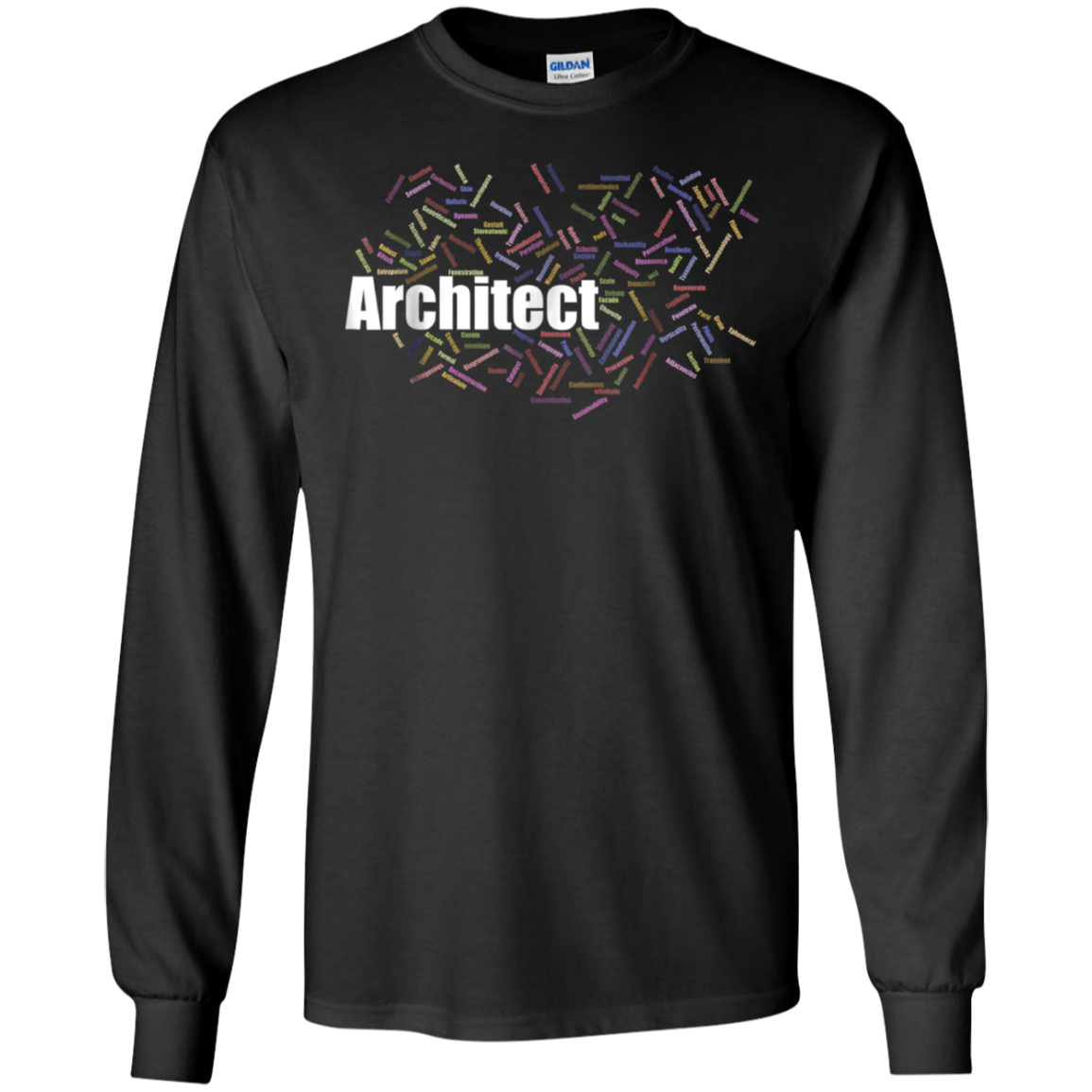 Architect Gift Terms T-Shirt Word Cloud Planner Draftsman