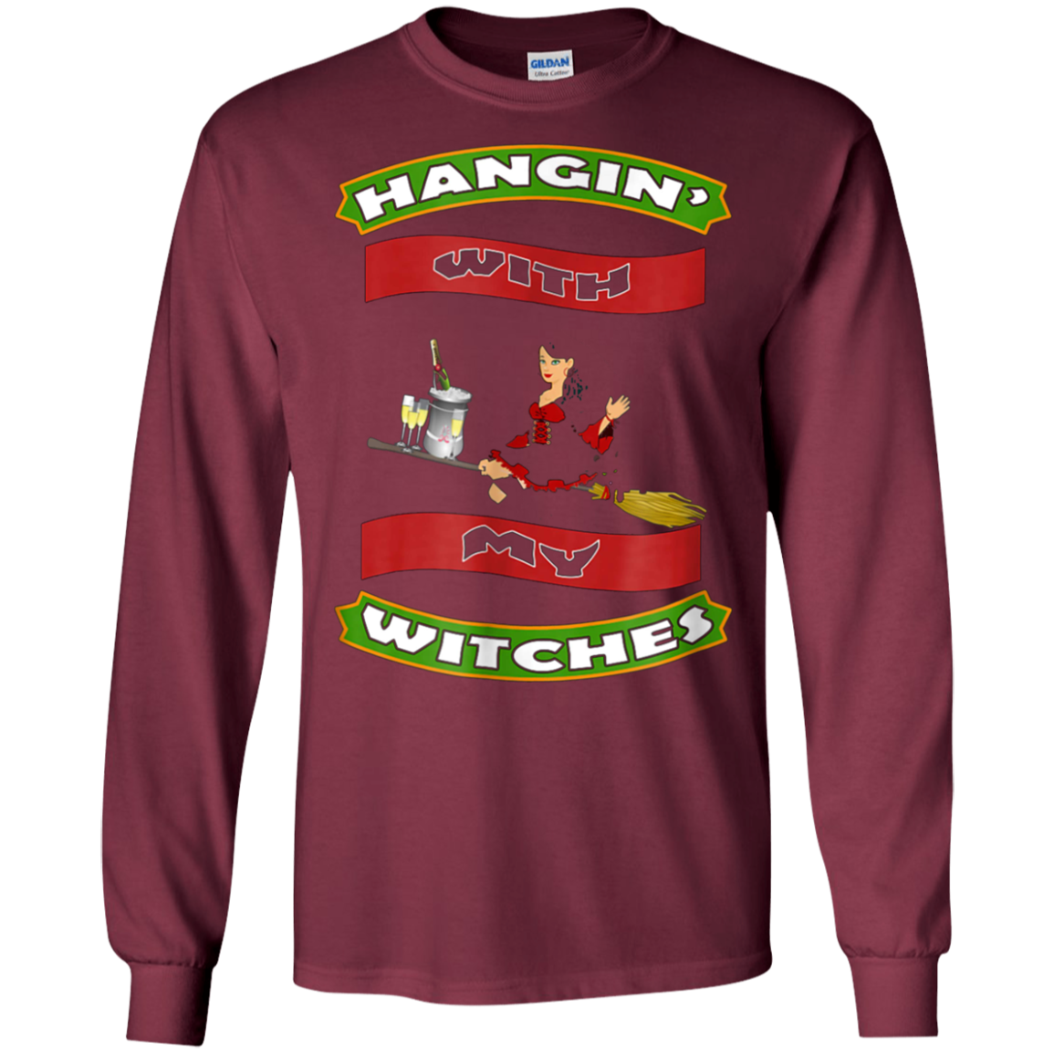 Funny Halloween Witch T Shirt Hangin With My Witches