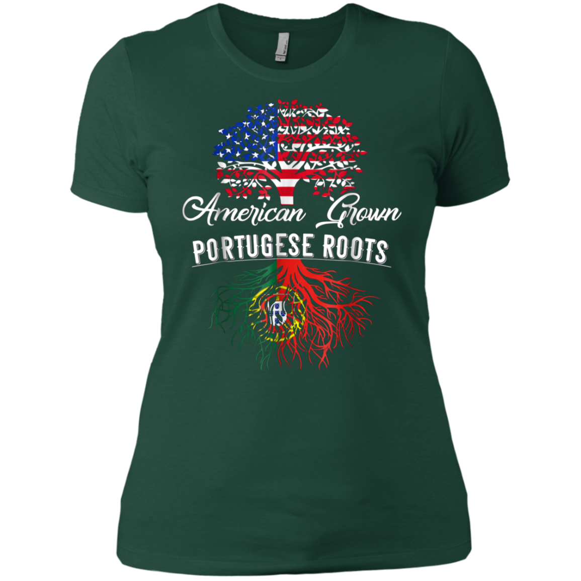 American Grown Portugese Roots T-Shirt Men Women Kids