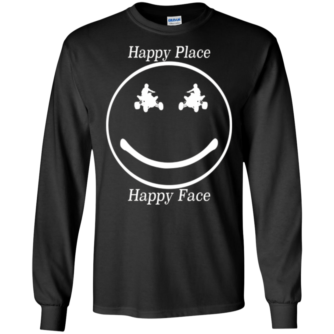 ATV Motocross Happy Place Happy Face t-shirt