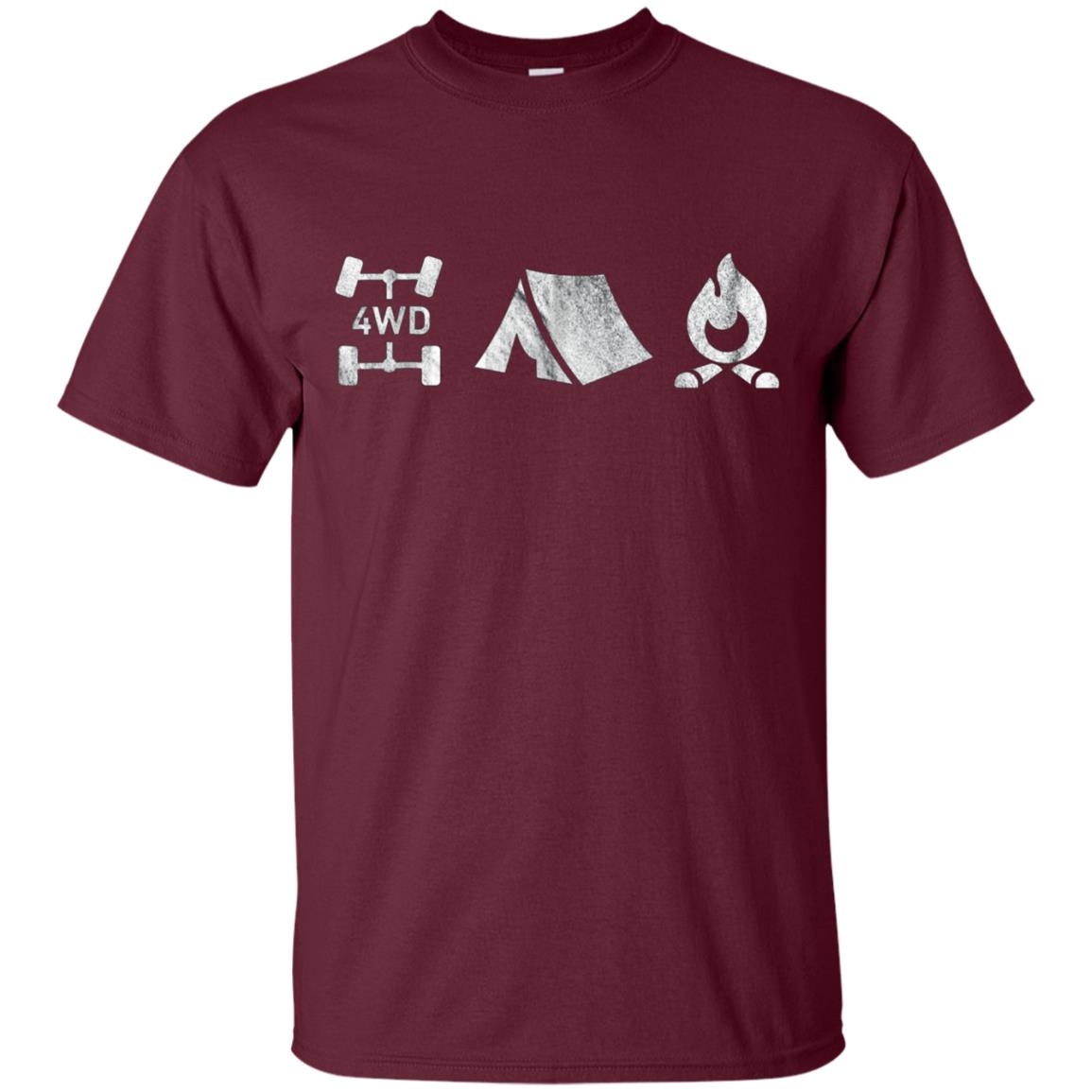 4WD Overland Explorer Tee 4x4 Tent Camp Fire T-Shirt
