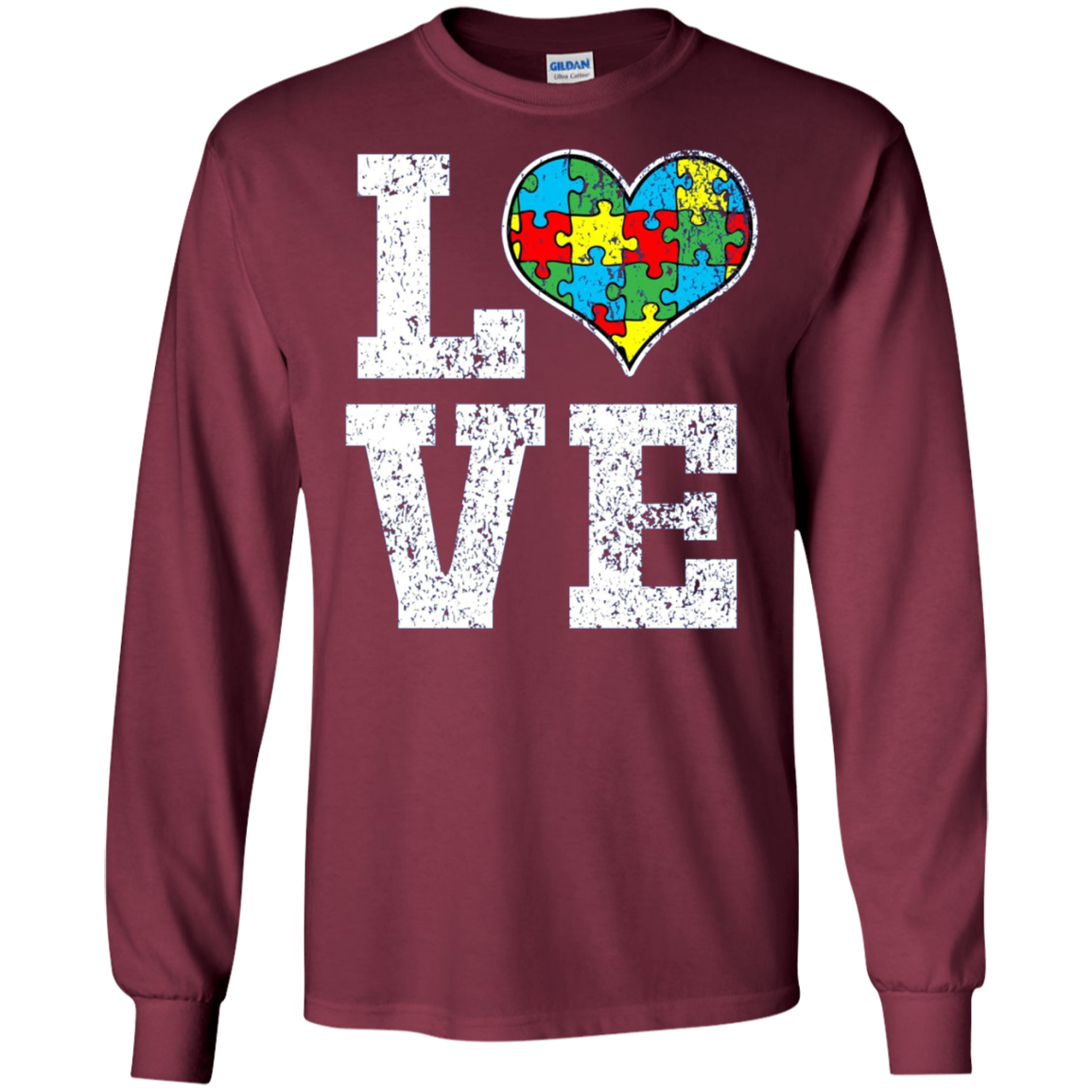 Autism Shirt Love Support Puzzle Heart Autistic Shirt