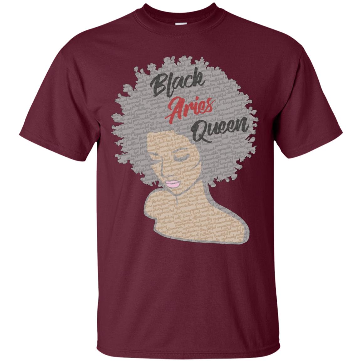 Aries Zodiac Birthday Afro Gift T-Shirt for Black Women