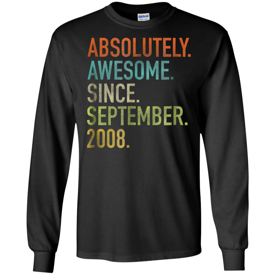 Absolutely Awesome Since September 2008 10th Birthday Shirt