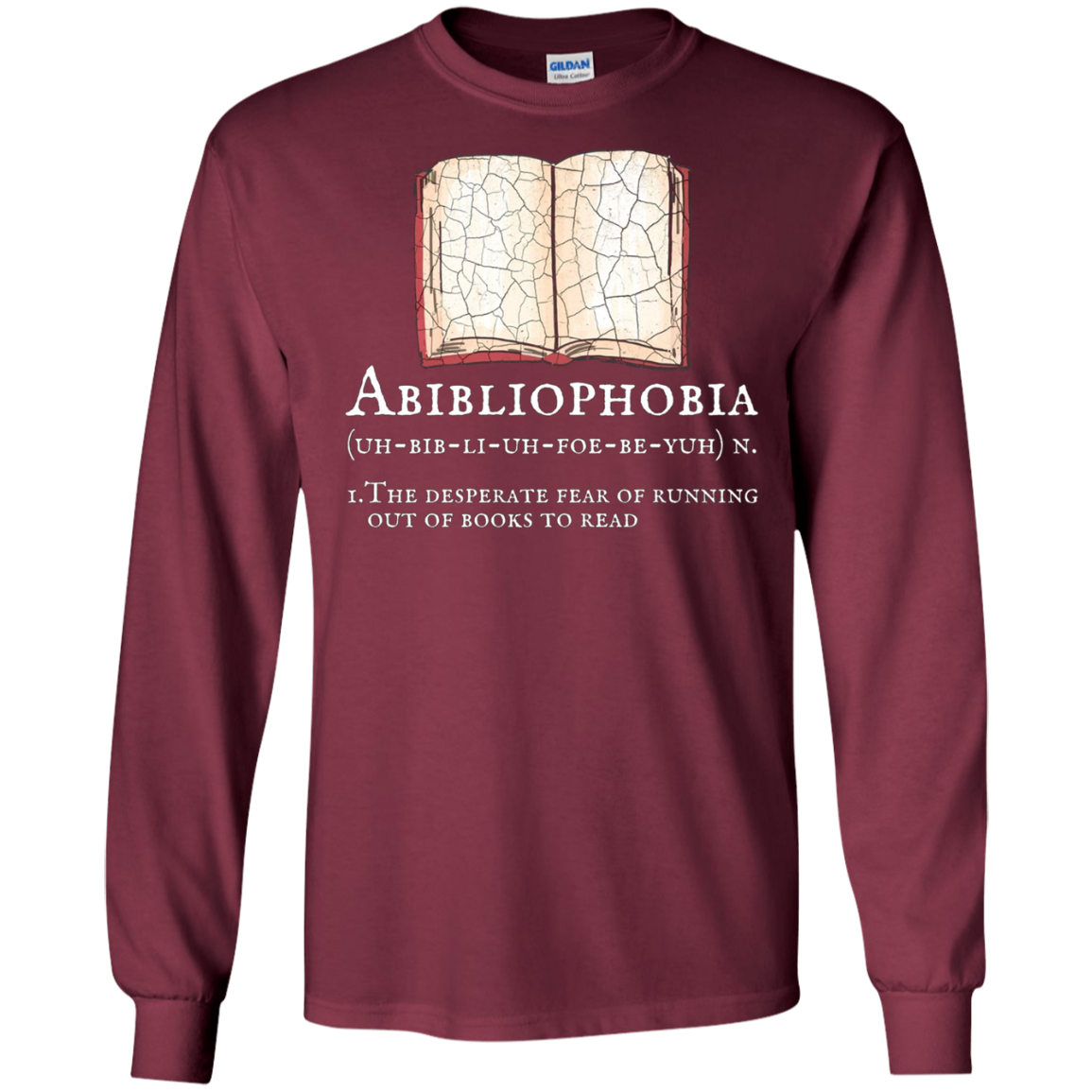 Abibliophobia Funny Definition T Shirt Reading Apparel