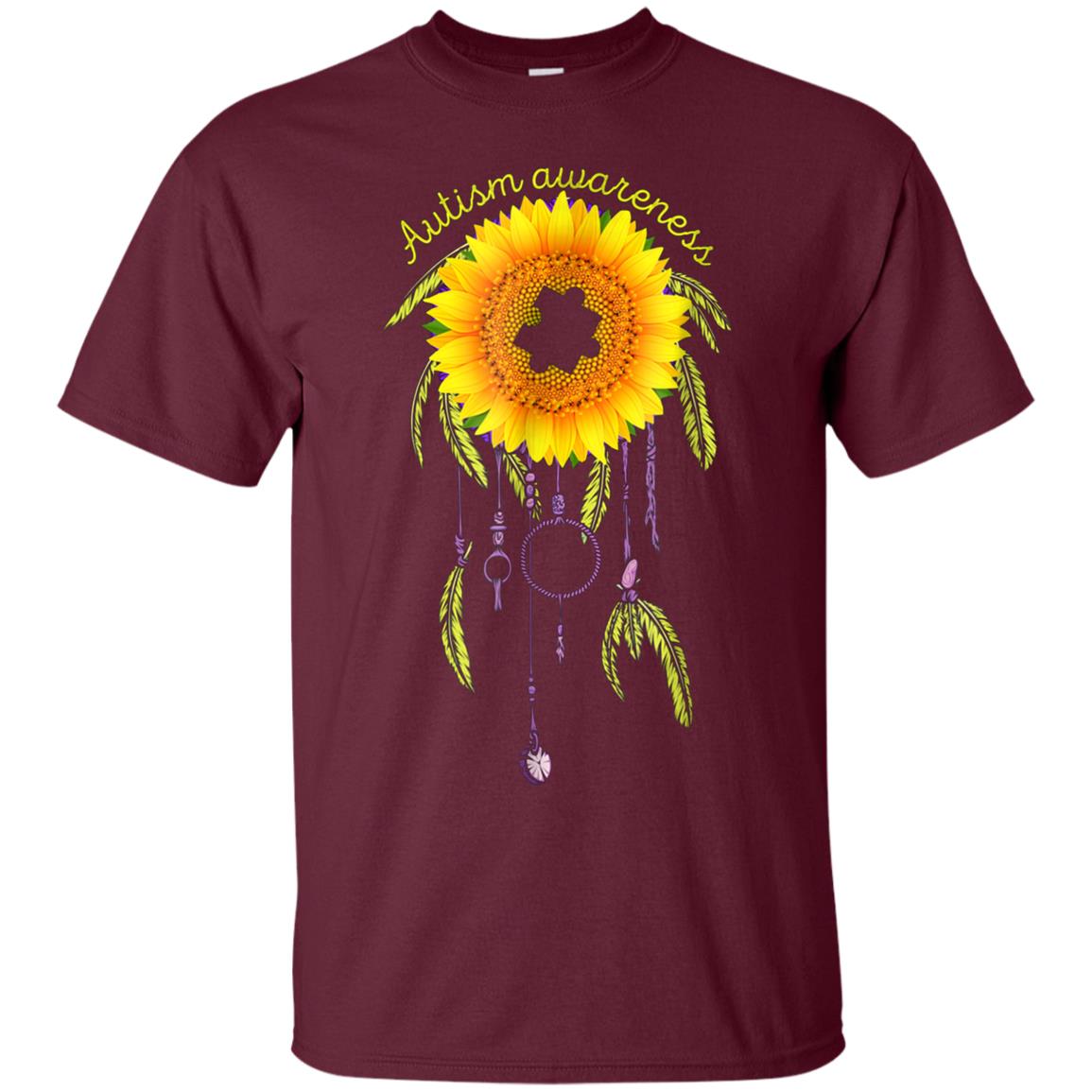 Autism Awareness Sunflower Dream Catcher T Shirt