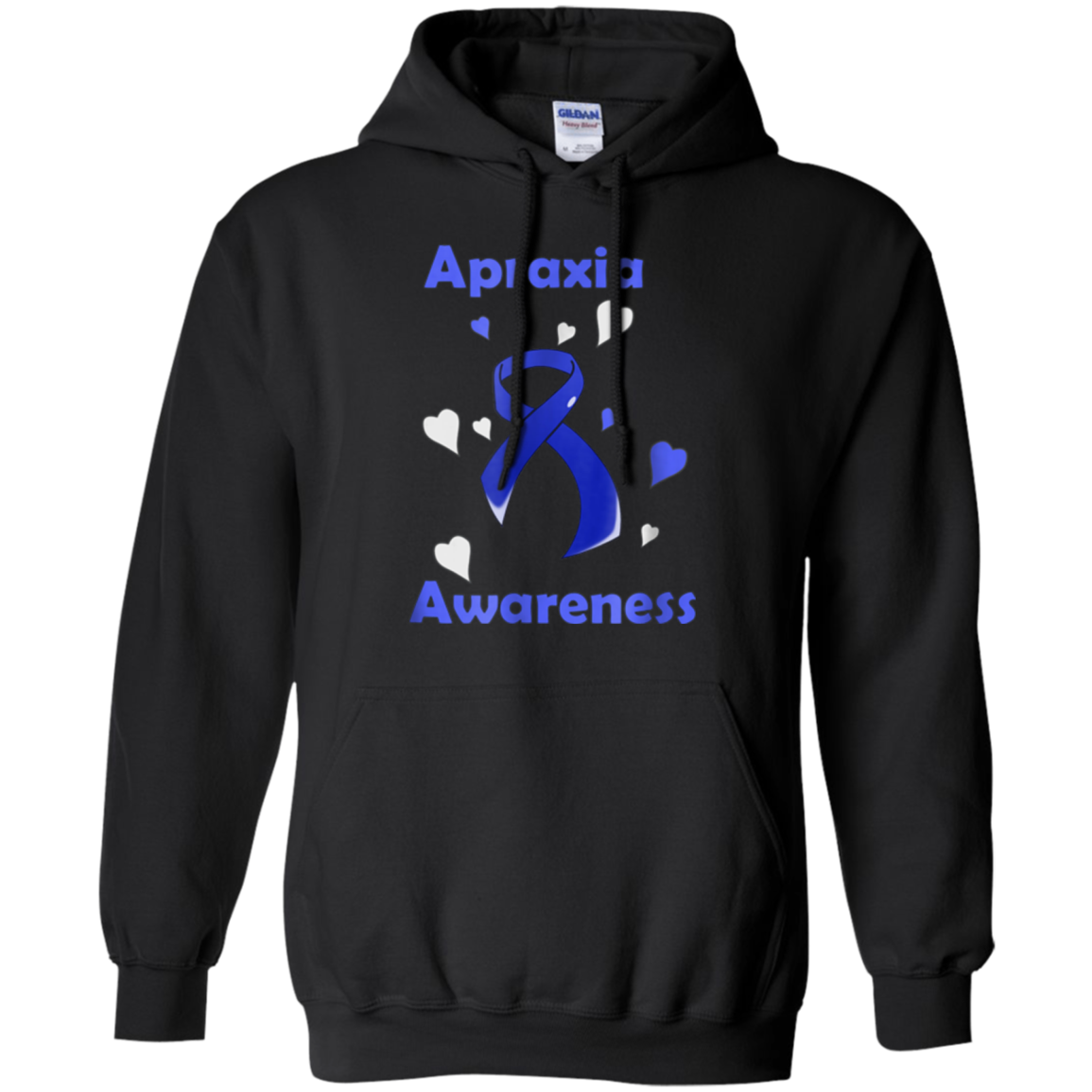 Apraxia Awareness Ribbon With Hearts T Shirt