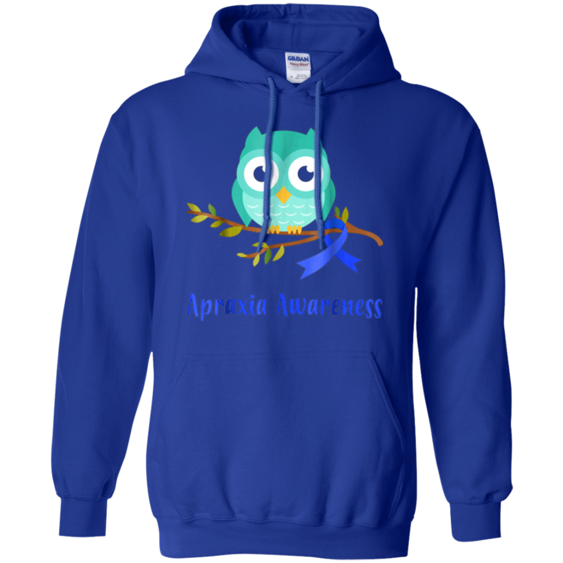 Apraxia Awareness Blue Ribbon Owl Kids T-Shirt