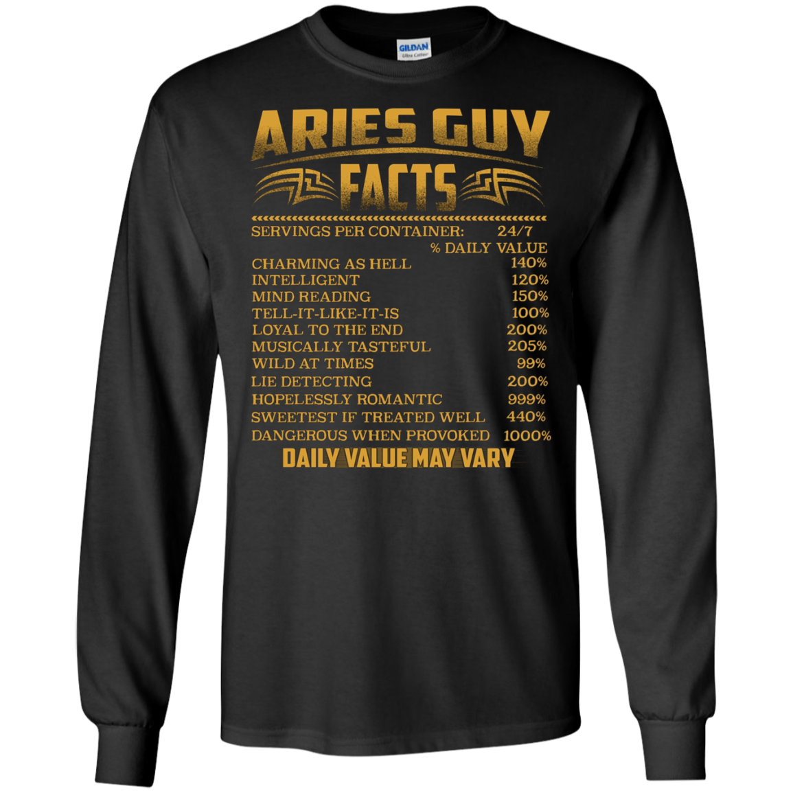 Aries GUY FACTS FUNNY T-SHIRT