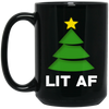 Image of Christmas Tree Lit Af Funny Christmas Shirt