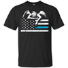 Image of Angel Weeping Thin Blue Line Flag to Honor the Fallen