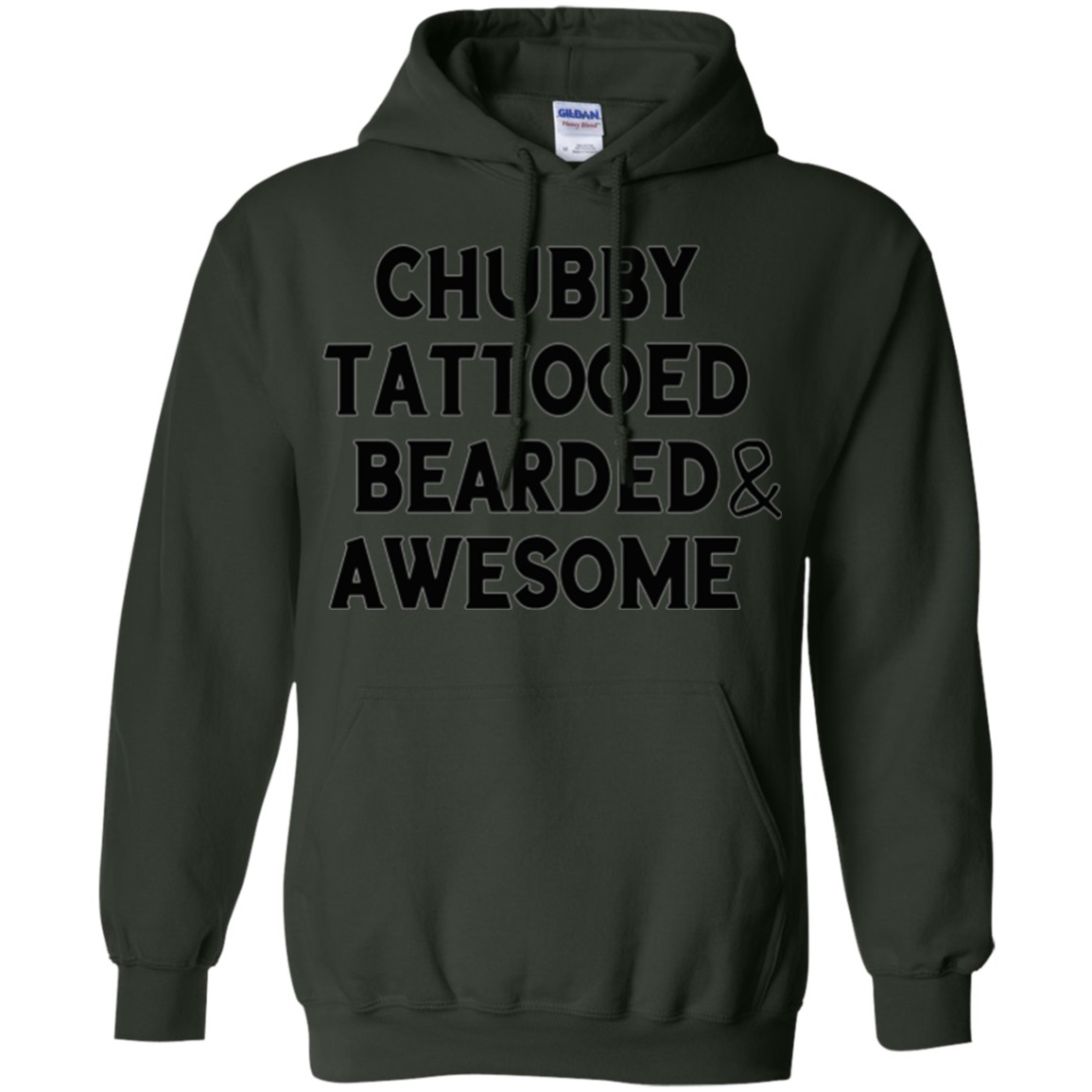 Chubby Tattooed Bearded & Awesome T-Shirt gift for men