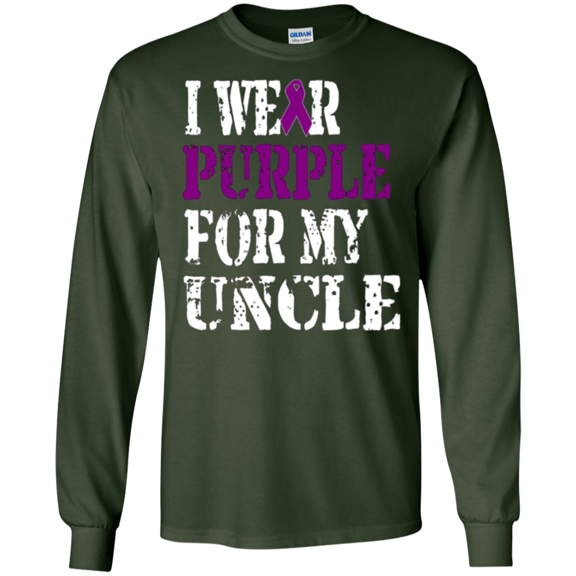 Alzheimer's Awareness T-shirt I Wear Purple For My Uncle