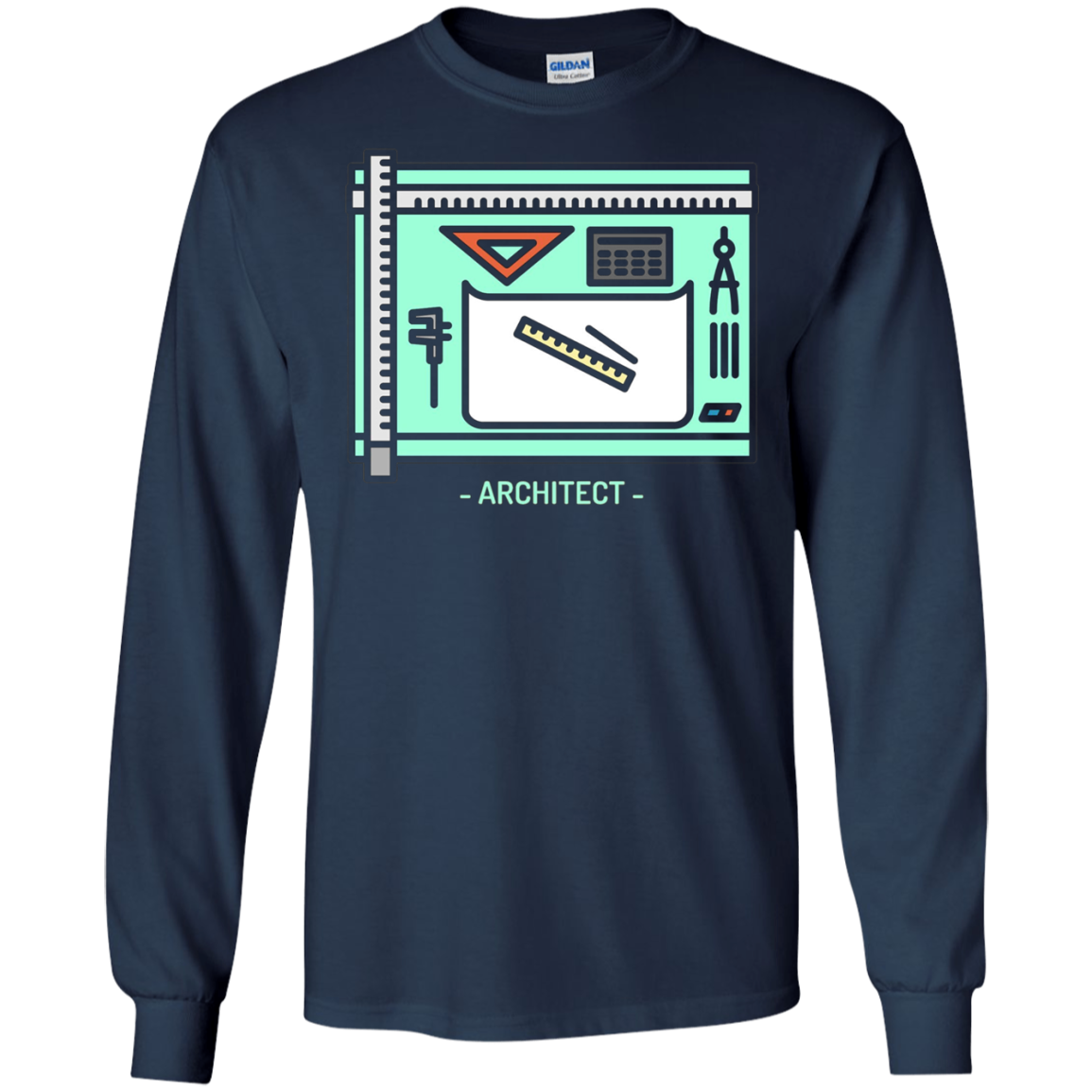 Architecture Tools Graphic Print Shirt Gift For Architect