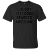Image of T-shirt barbu tatoué potelé et génial pour homme